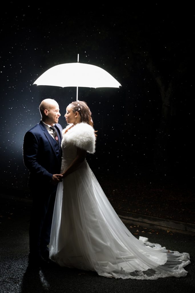 Séance mariage sous la pluie